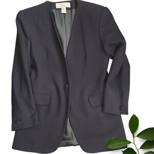 Rena Rowan 100% Wool Black Blazer Size 6 in GREAT CONDITION!!